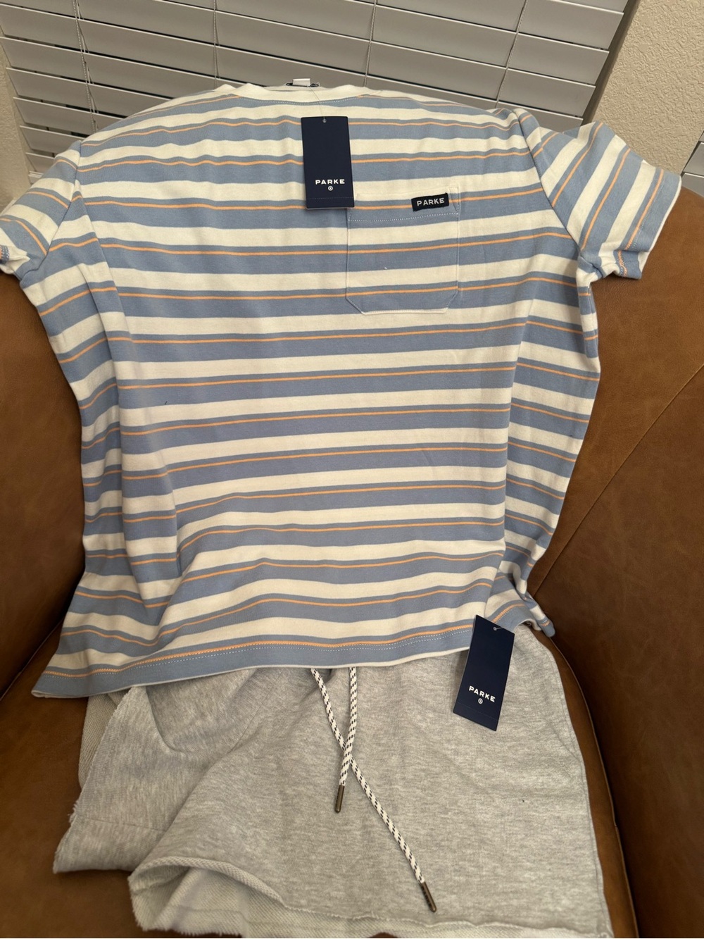 Parke X target size XL Blue & White Striped Short Sleeve Tee. Shirt only